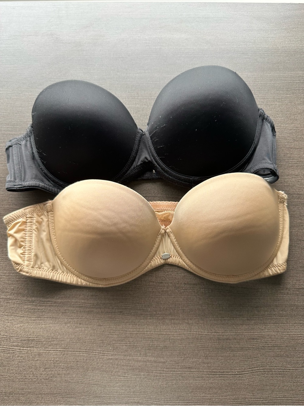 Calvin Klein Strapless Bra - Black & Nude Size 36A